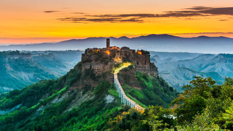 View of Civita di Bagnoregio, Lazio, Italy