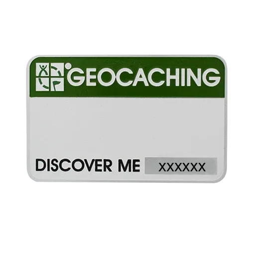 Geocaching Namensschild mit Druck
