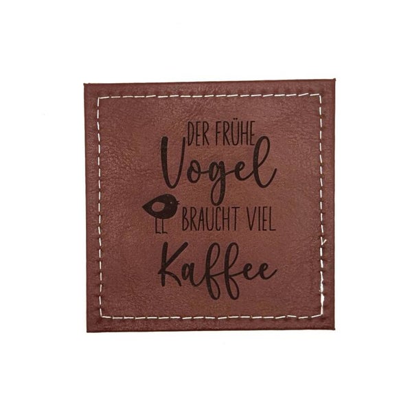 Kunstlederuntersetzer mit Gravur