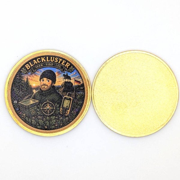 Messingmünze mit UV-Druck