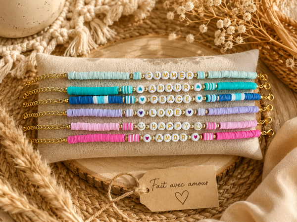 Palette Pastel (bracelet perles heishi)