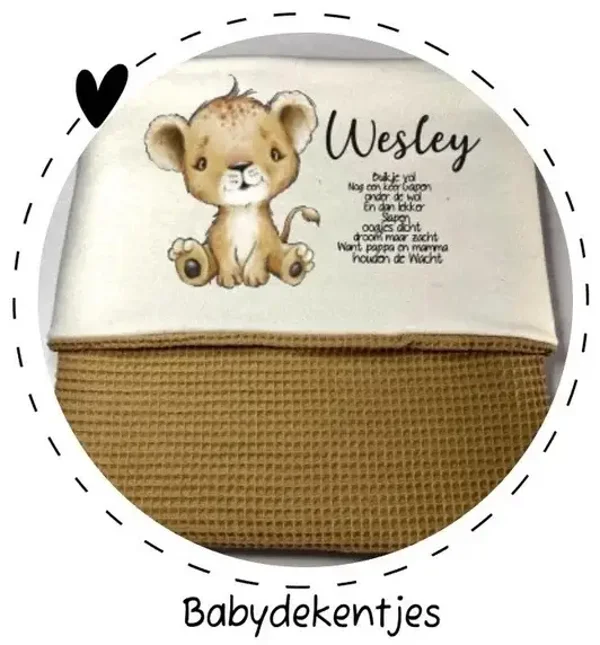 Baby deken met naam