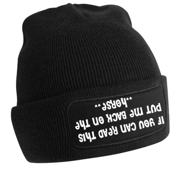 warme humoristische muts voor paardengekken