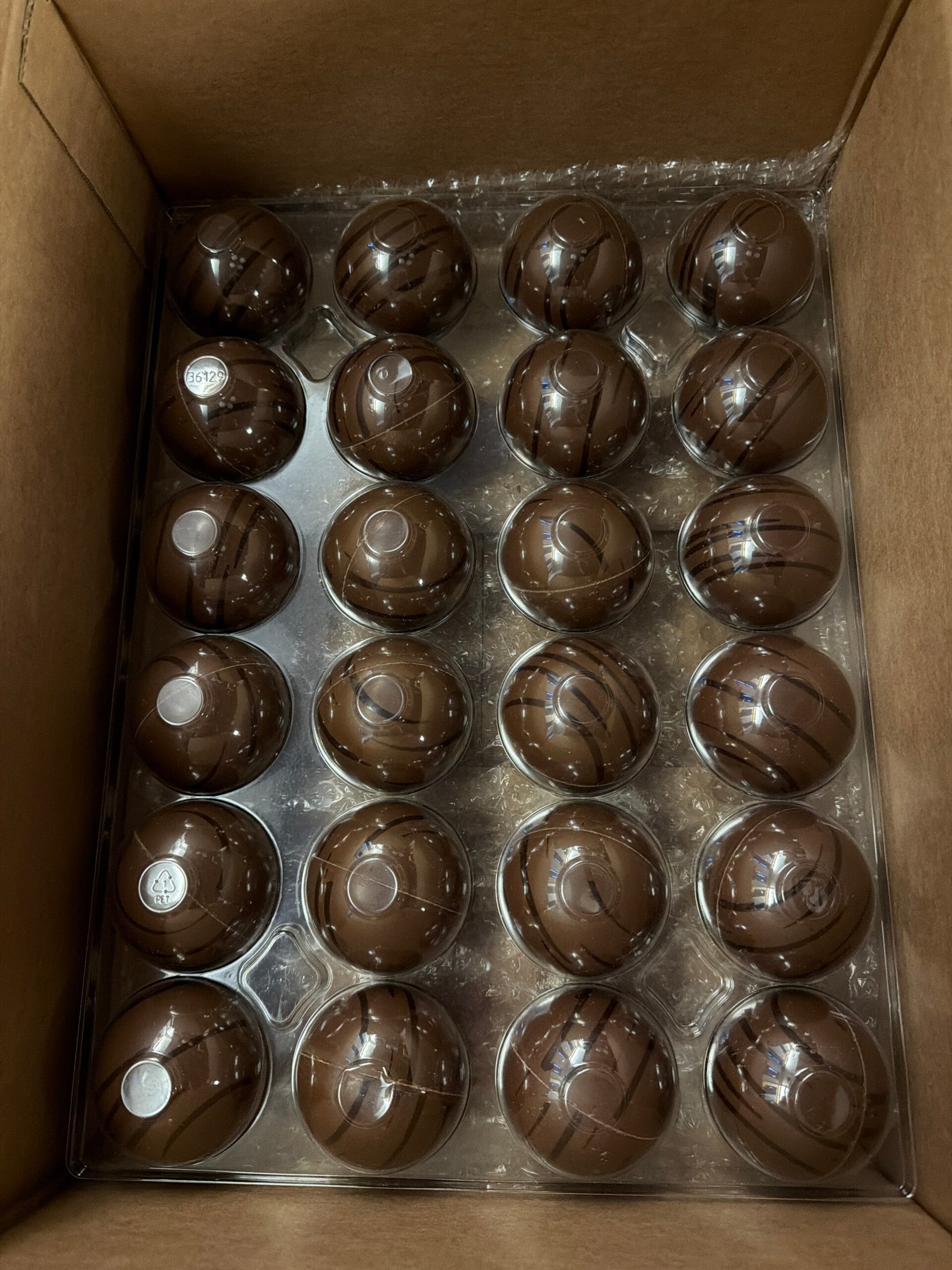 Chocoladebol met marshmallows