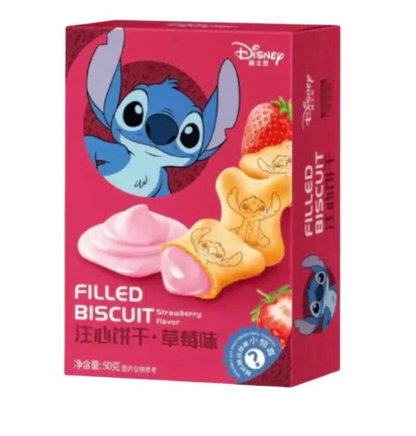 Disney Stitch Filled Biscuit Strawberry Flavor
