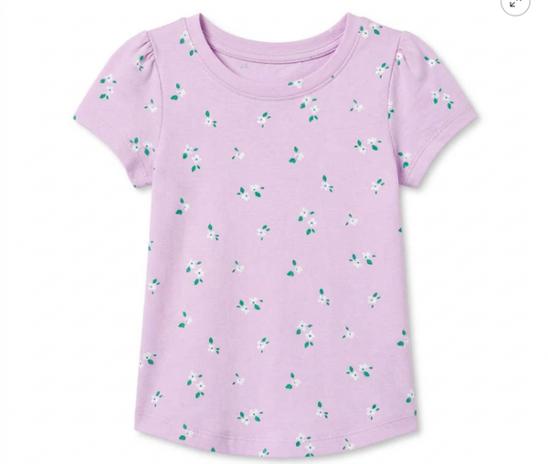 3T Toddler Girls' Short Sleeve Floral T-Shirt - Cat & Jack™ Light Purple