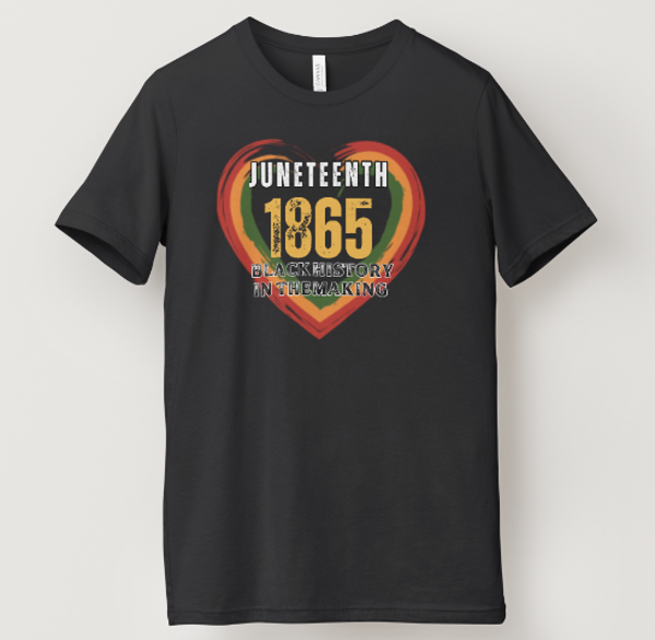 Juneteenth 1865 – Black History in the Making (Heart Design)