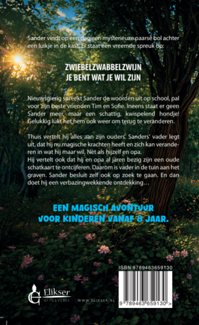 omslag achterzijde kinderboek Sander Verander
