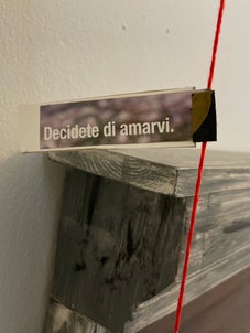 Dettagli dell'arte nella camera Frida nel Bed and Breakfast Abitare al 42