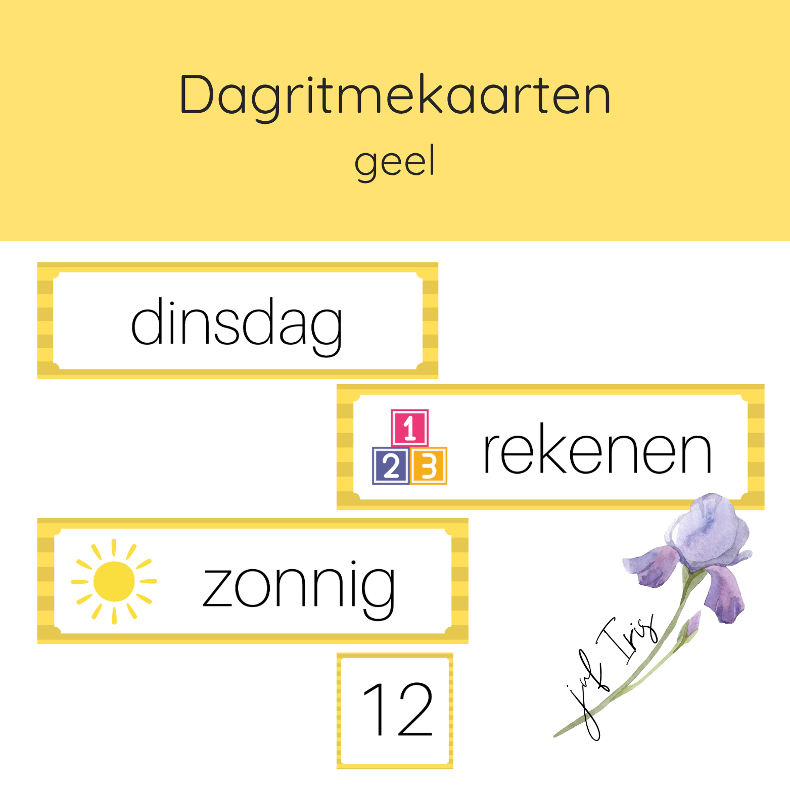 Dagritmekaarten geel