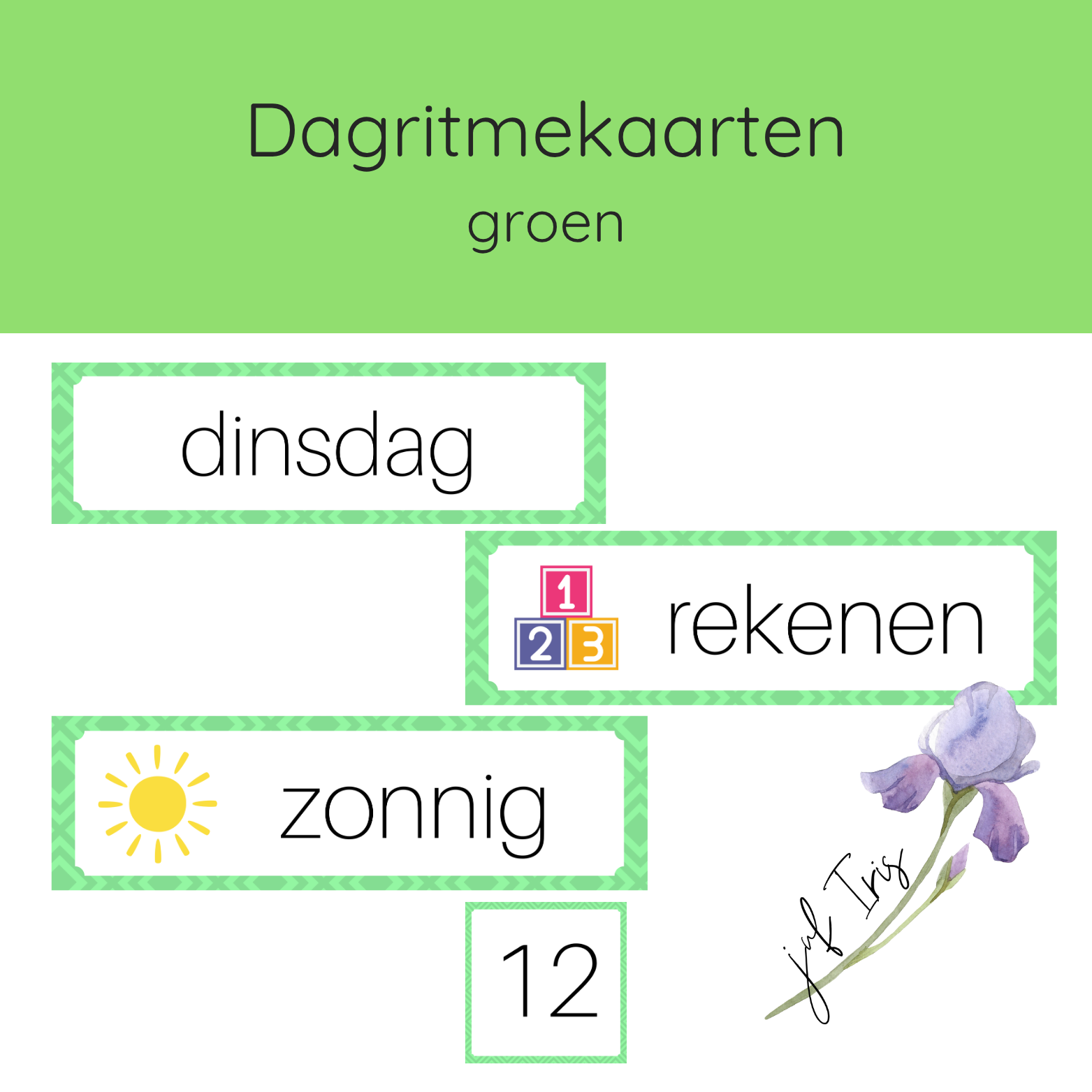 Dagritmekaarten groen