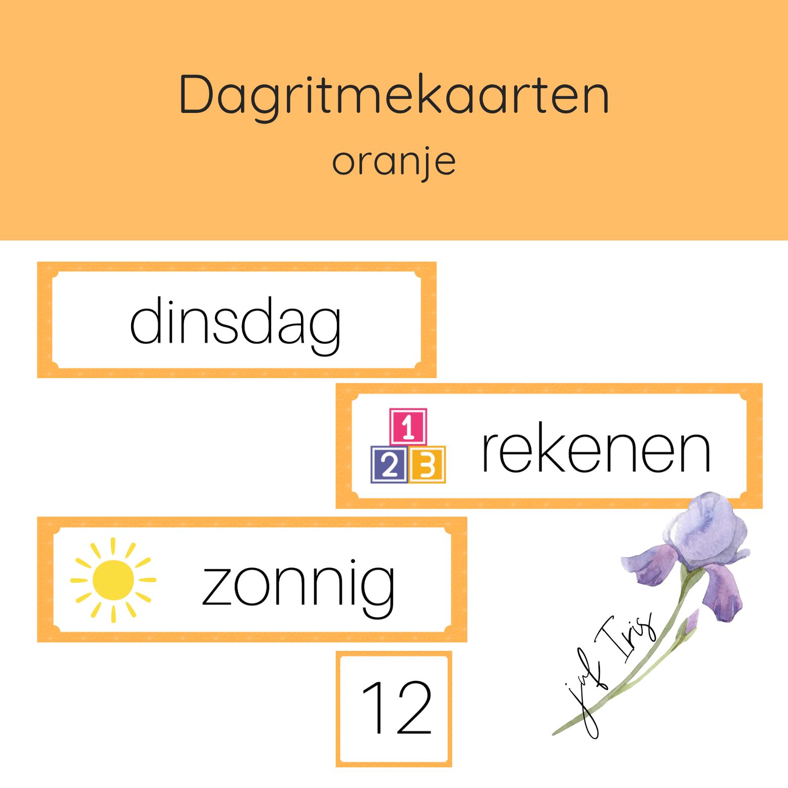Dagritmekaarten oranje