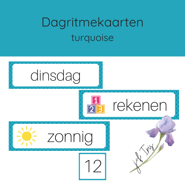 Dagritmekaarten turquoise