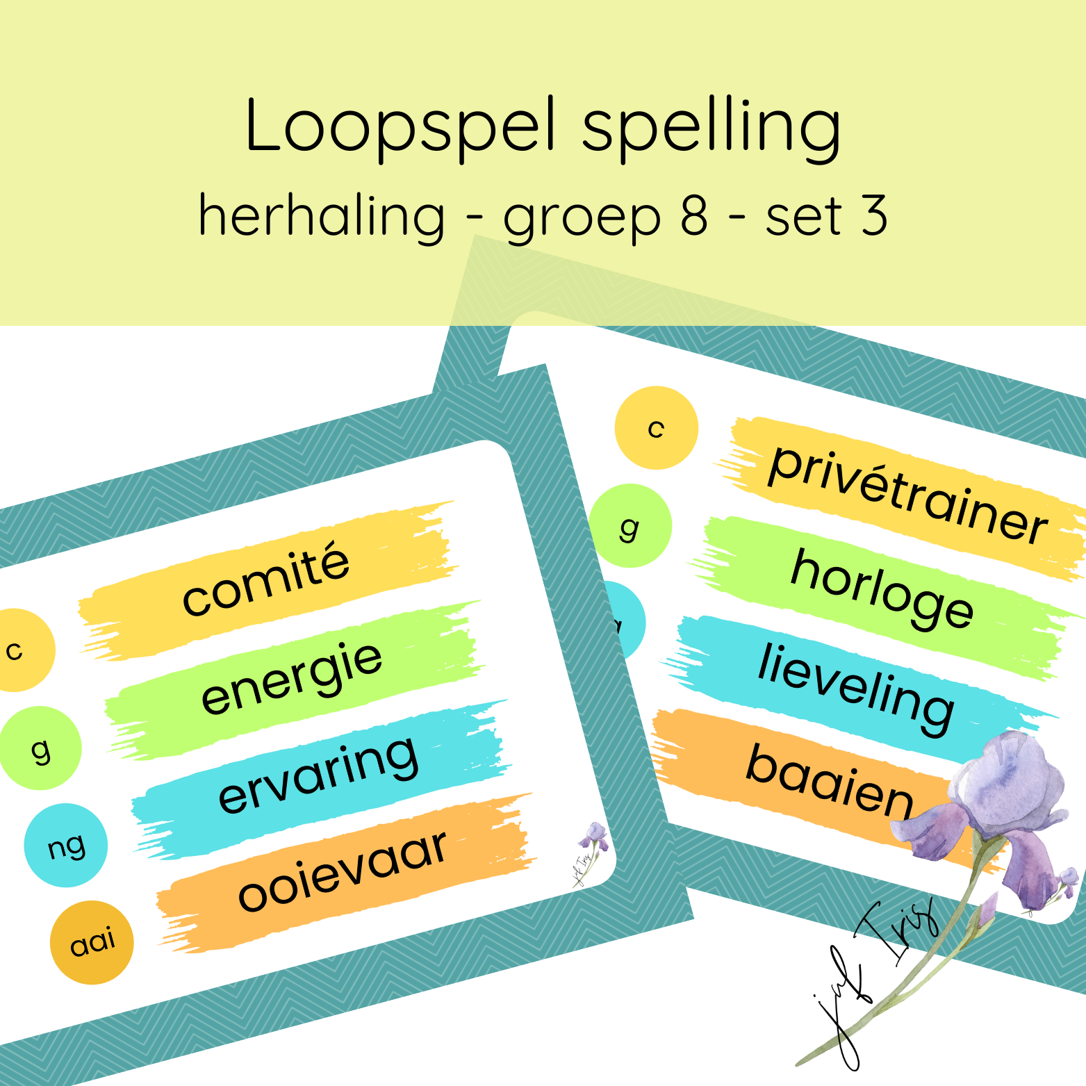 Loopspel spelling - herhaling - groep 8 - set 3