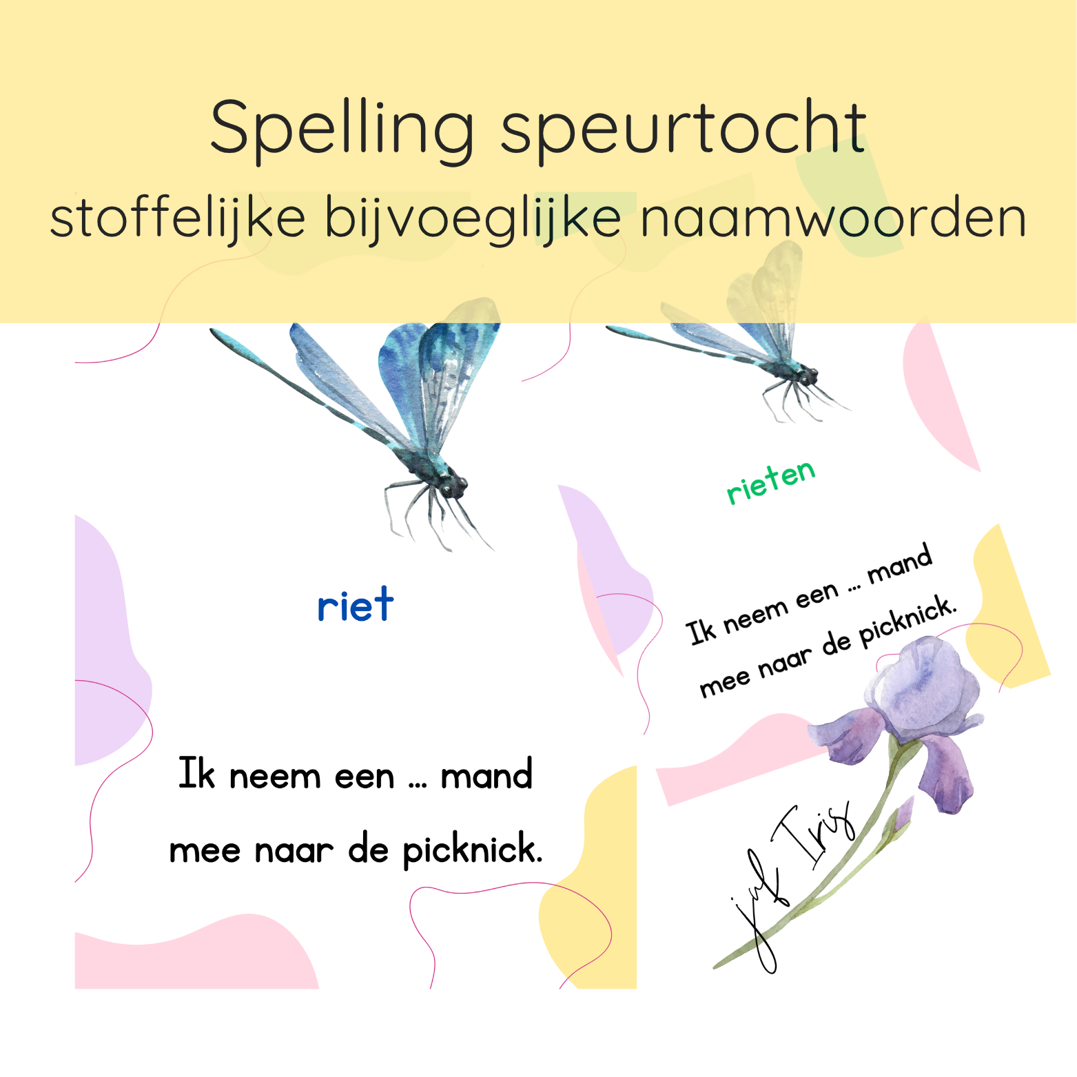 Spelling speurtocht - stoffelijke bijvoeglijke naamwoorden