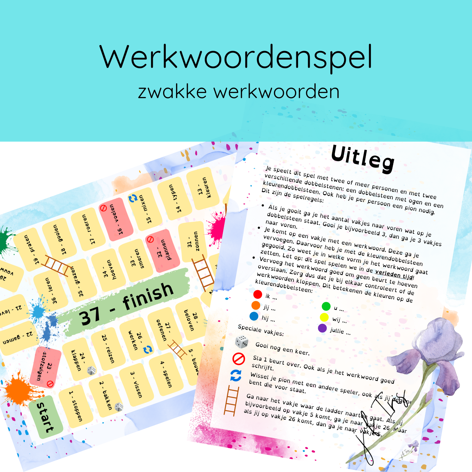 Werkwoordenspel - zwakke werkwoorden