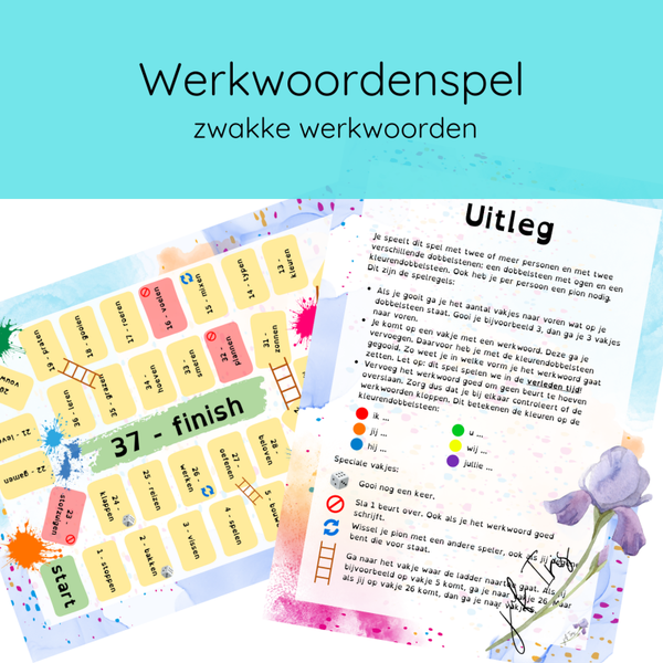 Werkwoordenspel - zwakke werkwoorden