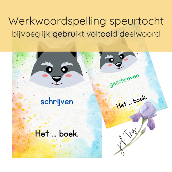 Werkwoordspelling speurtocht - bijvoeglijk gebruikt voltooid deelwoord