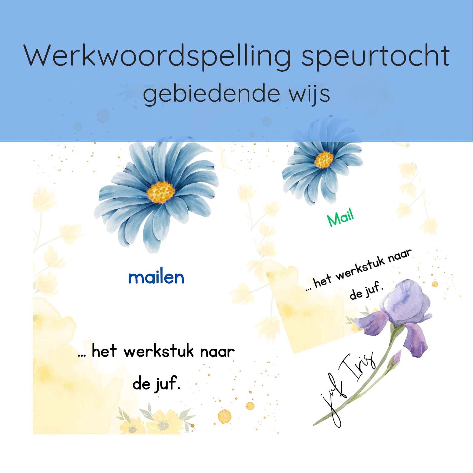 Werkwoordspelling speurtocht - gebiedende wijs