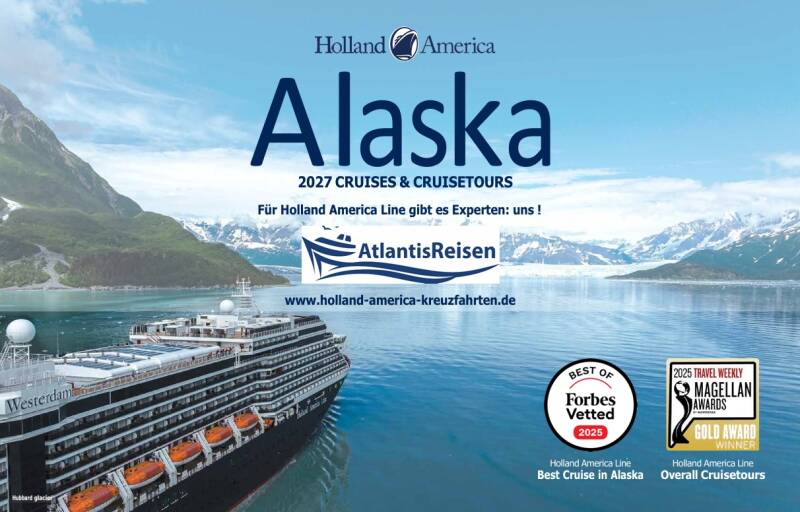 Alaska Katalog Holland America Line | www.atlantisreisen.com