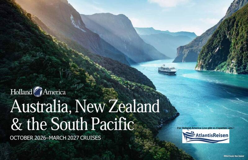 Australien Katalog Holland America Line | www.atlantisreisen.com