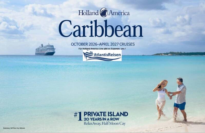 Karibik Katalog Holland America Line | www.atlantisreisen.com