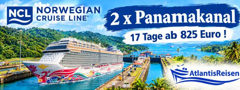 Panamakanal Kreuzfahrt Sonderangebote   | www.atlantisreisen.com