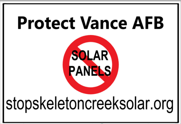 Protect Vance AFB Sign