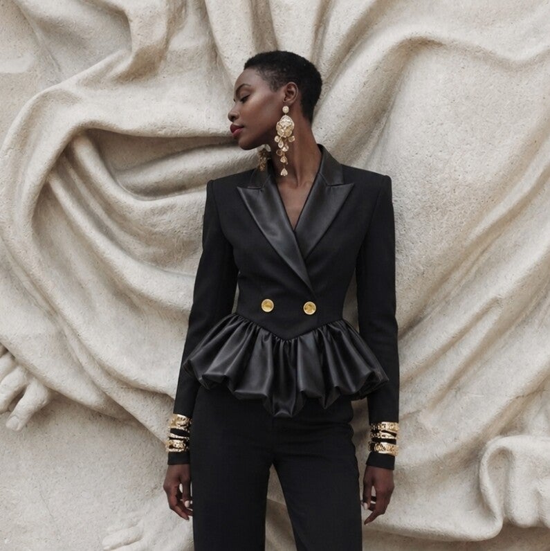 VESTE-TAILLEUR À BASQUE