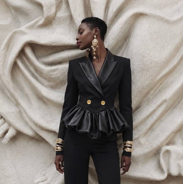 VESTE-TAILLEUR À BASQUE