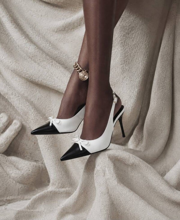 ESCARPINS SLINGBACK NOIR & BLANC