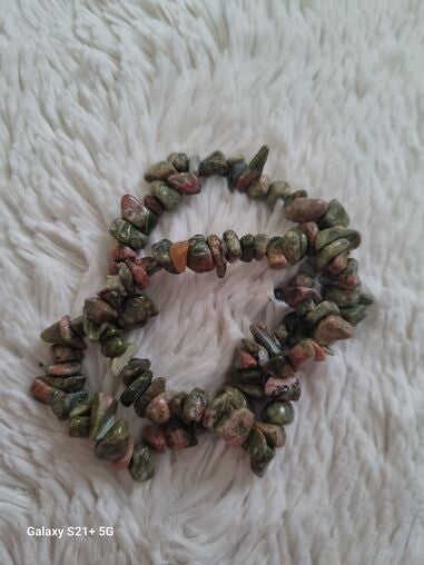 Grüne Jaspis Splitterarmband