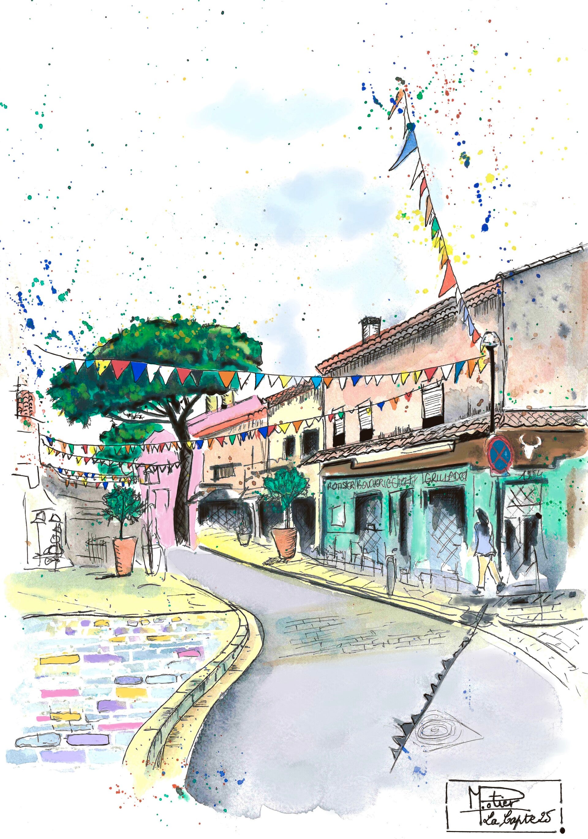 La rue commerçante, La Capte