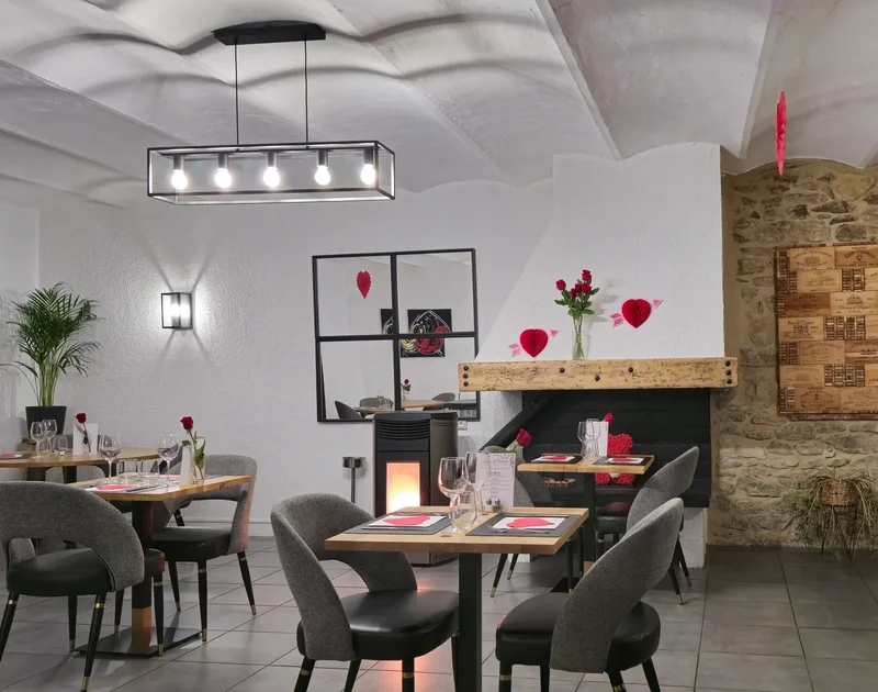 Décoration de Noël au restaurant