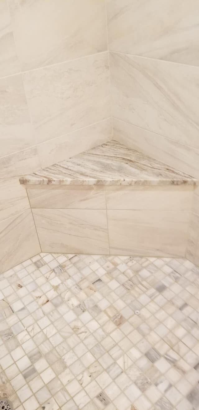 Custom Shower with Built-in Seat
