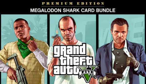 Grand Theft Auto V Premium Edition & CashCard Megalodon Bundle für Xbox One Kompatibel mit Series X/S
