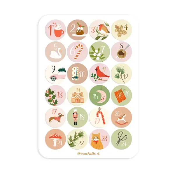 A5 Stickersheet Adventkalender