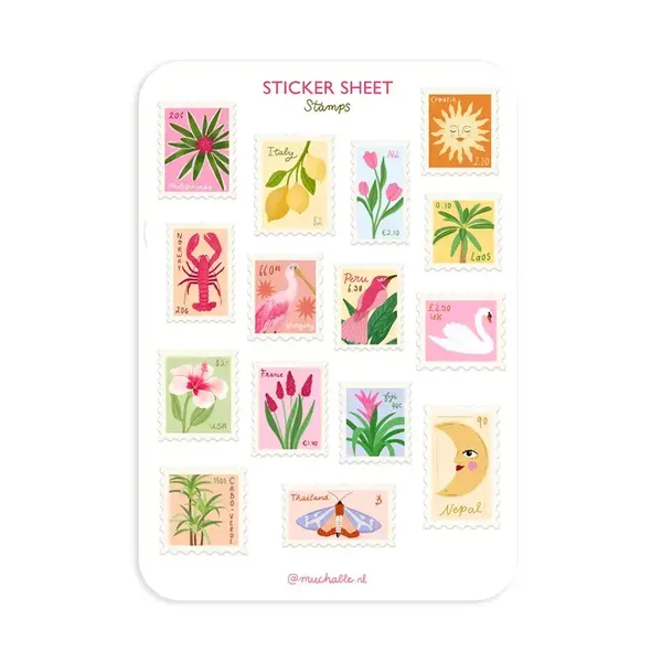 A6 Stickersheet Stamps