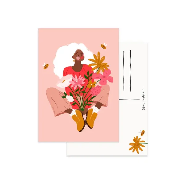 Ansichtkaart Flower Girl