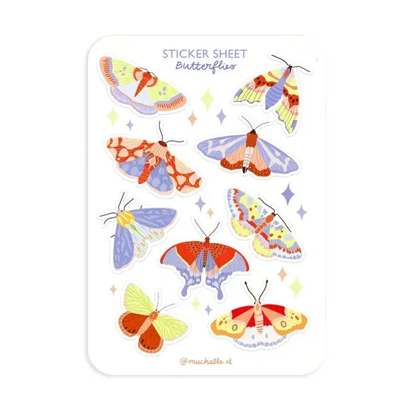 A6 Stickersheet Butterflies