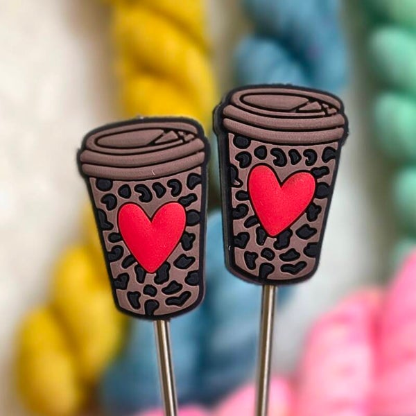 Naaldstoppers Coffee cup red heart 2D