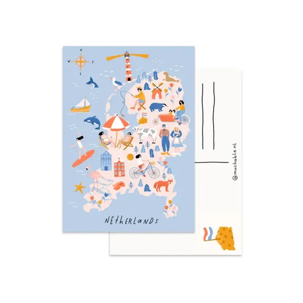 Ansichtkaart Map of Holland