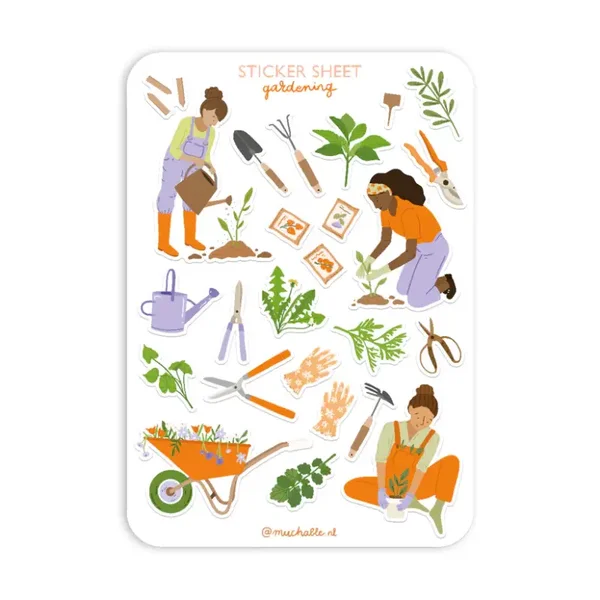 A5 Stickersheet Gardening