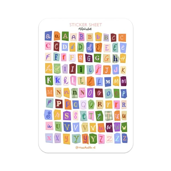 A5 Stickersheet Letters 1