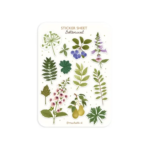 A6 Stickersheet Botanical