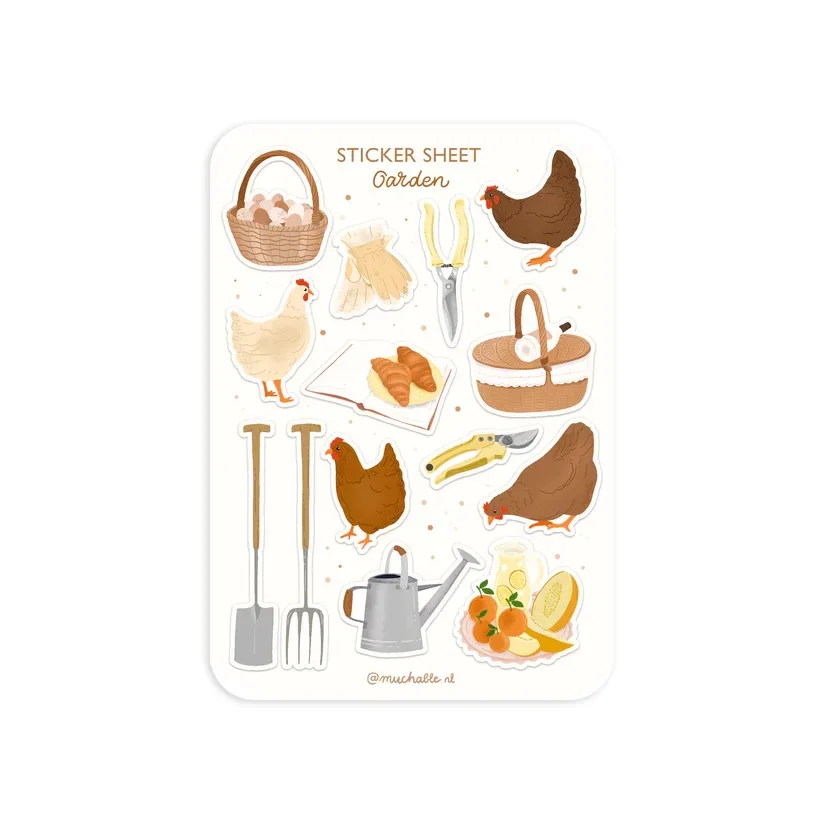 A6  Stickersheet Garden