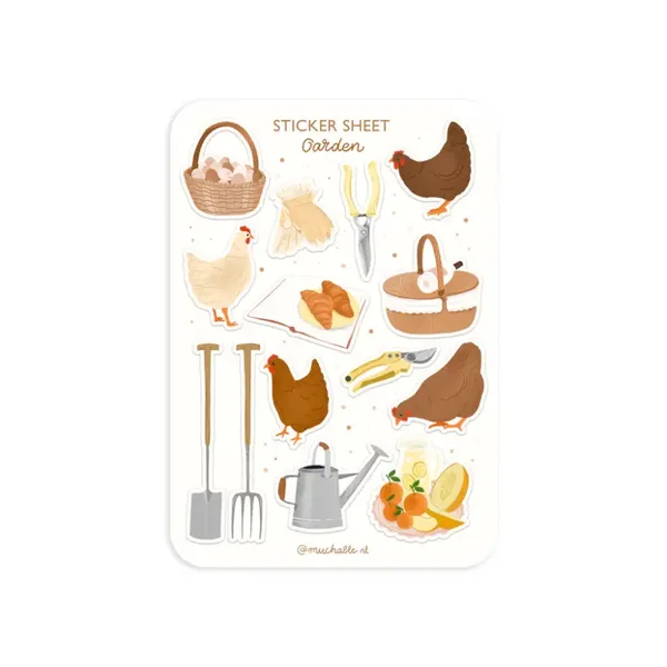 A6  Stickersheet Garden
