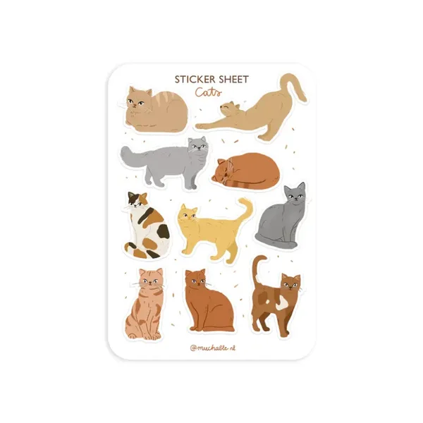 A6 Stickersheet Cats