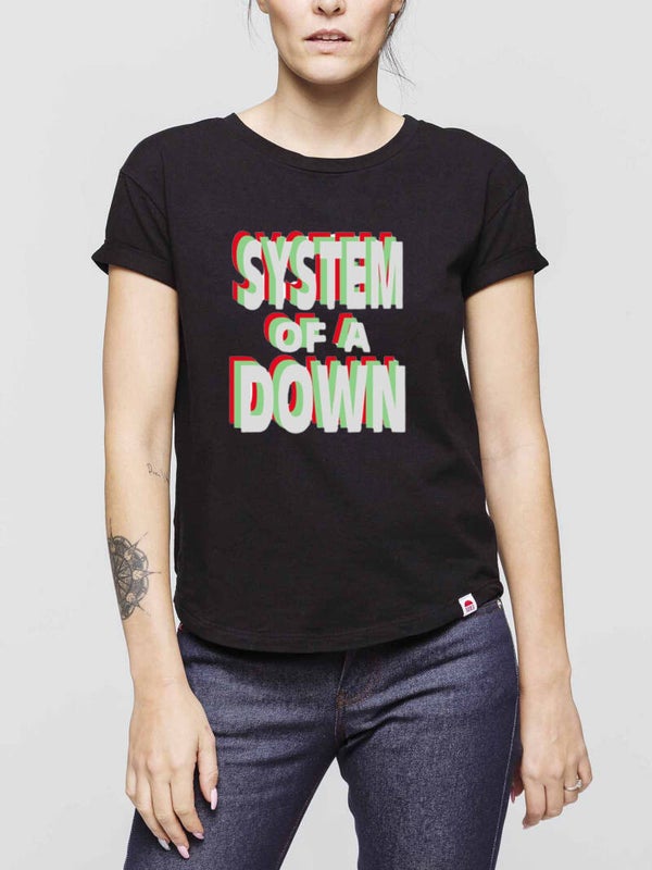 T-shirt SYSTEM OF A DOWN Homme Femme Noir