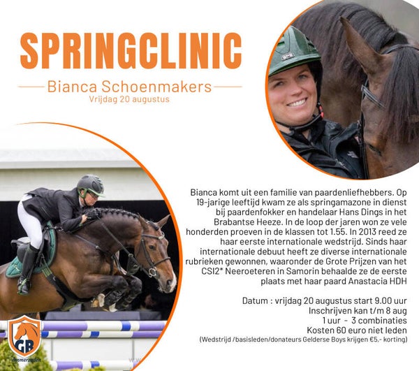 Springclinic Bianca Schoenmakers - vrijdag 20 augustus